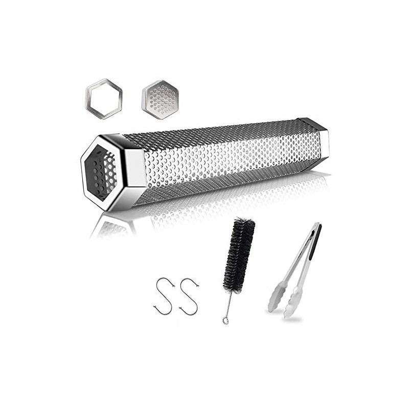 Pellet Smoker Tube 12 inch Perforated Stainless Steel BBQ Wood