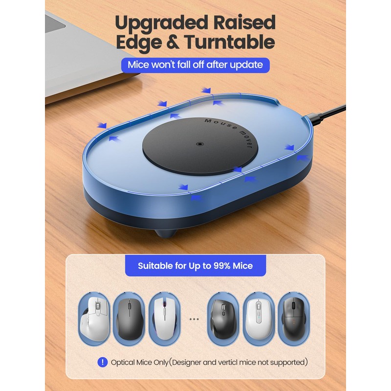 Vaydeer Undetectable Mouse Mover, M4 Mouse Jiggler Device with ON/Off