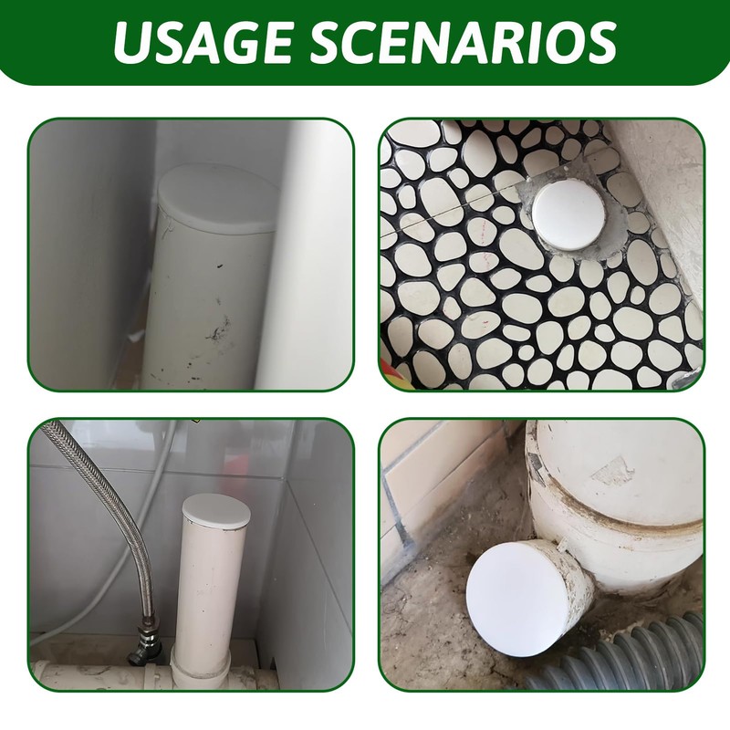 Batheidon 1 x Ventilation Pipe Cover, Diameter 100 mm, PVC