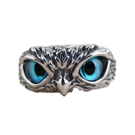 TOUTEK Owl Ring,Vintage Animal,Adjustable Open Band Wings Rings for Women and Men