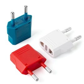 Bates- European Travel Plug Adapter, 3 Pack, Colorful, European Plug Adapter, US to Europe Plug Adapter, Adapter for Europe Plug, US to EU Plug Adapter, Travel Adapter Europe, Plug Adapter Europe