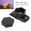 Hexagonal Pool Cue Chalk Box with Magnetic Clip 6063 Aluminum