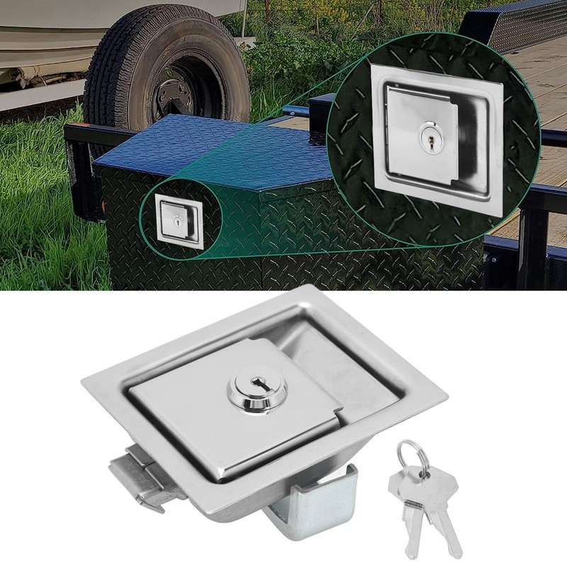 Embedded Panel Lock Stainless Steel Rectangular Trailer Paddle Door Key