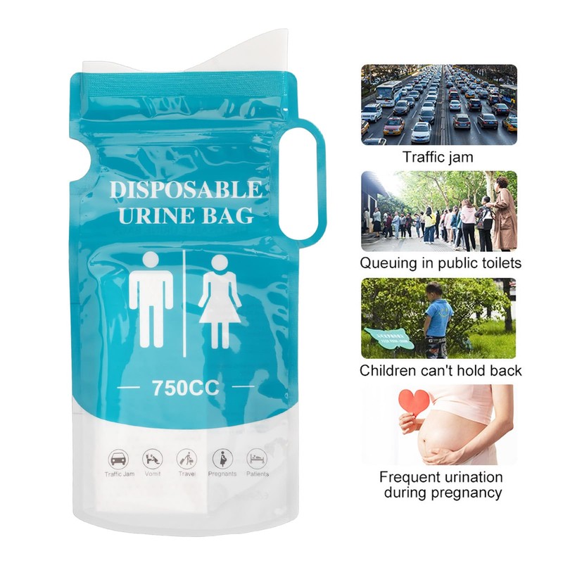 Bolsas Desechables para Orinal, 10 Piezas de 750 Ml, Bolsas