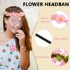 HyperFun Hippie Costume Accessories Set Peace Sign Necklace Sunglasses Flower