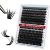 FADVAN DIY Lash Cluster 60D Wispy Eyelash Clusters 280PCS 3D Effect Cluster Eyelash Extensions D-Curl Fluffy False Eyelashes for Everyday Wear - DIY Lash Extension Kit for Self Application