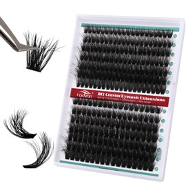 FADVAN DIY Lash Cluster 60D Wispy Eyelash Clusters 280PCS 3D Effect Cluster Eyelash Extensions D-Curl Fluffy False Eyelashes for Everyday Wear - DIY Lash Extension Kit for Self Application