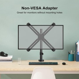 suptek Non VESA Monitor Mount, VESA Mount Adapter for 17-27 inch Screens Without Mounting Holes, Non VESA Adapter Mount Kit, VESA Compatible 75x75mm/100x100mm, Max Load 8kg