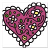 CafePress Flowered Heart Square Car Magnet 3 X 3 Square