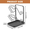 2-Tier Pot Lid Holder with Detachable Drip Tray for stove