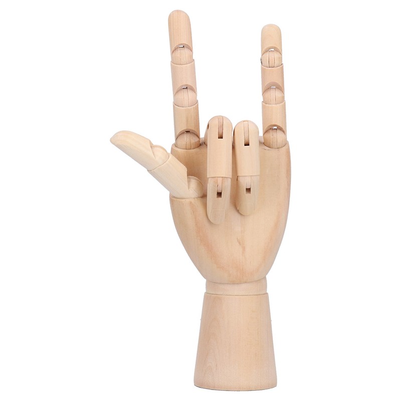 Wooden Hand Model Art Joint Puppet Decoration Artist Drawing Wood