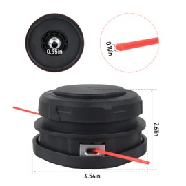 AH1531 Replacement Rapid Reload Plus Trimmer Head for EGO 15-Inch String Trimmer Models STA1500/MST1501/ST1534/ST1530/MHC1502 Anti-Clockwise，Black