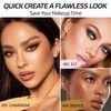 2023 3-in-1 Cream Highlighter Stick with Integrated Brush, Waterproof and