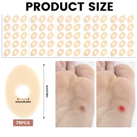 90 Pcs Corn Cushions, Corn Pads for Feet, Latex Sponge Foot Callus Pads, Self-Adhesive Foot Care, Corn Protectors and Reduce Friction