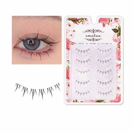 False Eyelashes, Natural Eyelashes, Short, Upper Eyelashes, Popular, Handmade False Eyelashes, Actress Eyelashes, Thin Makeup, Lifestyle Makeup, 5 Pairs (M6 (Bottom False Eyelashes)