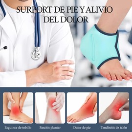 Paquete de Hielo para Pies, Compresas Frio y Calor, Utilizado para Tratar La Fascitis Plantar, Espolones en El TalóN, Alivio Del Dolor en El Pie,Paquete De Hielo Reutilizable En Gel Para Lesiones De Tobillo