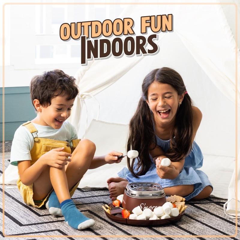 Nostalgia Tabletop Indoor Electric S'mores Maker - Smores Kit With
