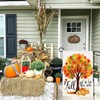 Doncida Fall Garden Flag 12x18 Inch Double Sided Burlap Autumn