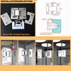 Alise Heavy Duty 180 Degree Glass Door Cabinet Display Cabinet