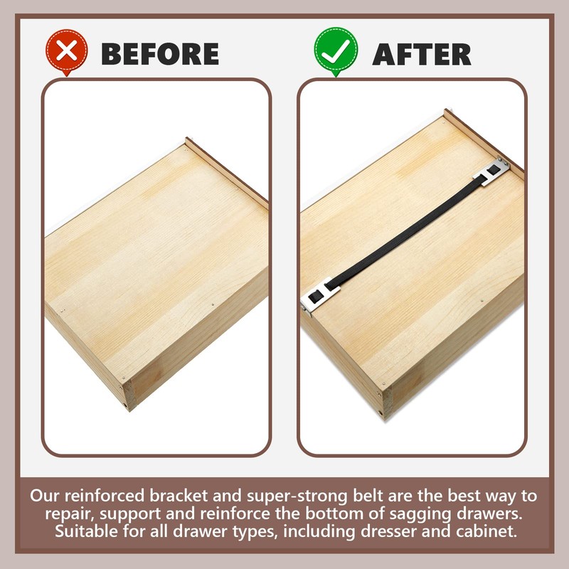 Hotop Drawer Repair Kit Fix 4 Sets Replacement Drawers Accessories