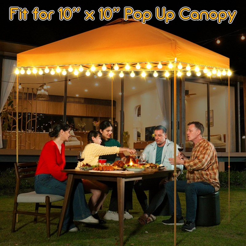 Hohean 1 Pack Canopy Tent Lights, 40ft 80LEDs Canopy Lights