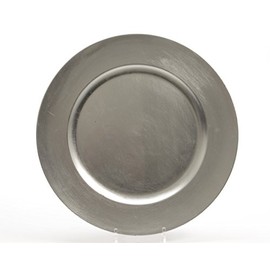 Decorative Charger Plates Christmas Advent Plate Cookie Plate Santa Christmas Plate Silver 33 cm Diameter