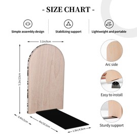 Book Ends Classic Leopard Print Pattern for Shelves Non-Slip Bookends Heavy Duty Book Ends and Desktop Organizer,Book Stopper for Books