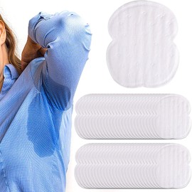 100 Pcs Almohadillas Absorbentes Desechables para el Sudor en Las Axilas, Parches para El Sudor, Autoadhesivas y Desechables, Invisible, Cómodo e Inodoro, Adecuado Tanto para Hombres Como para Mujeres