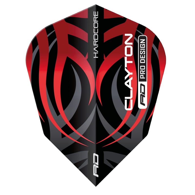 RED DRAGON Jonny Clayton V-Standard Black and Red Tribal Dart