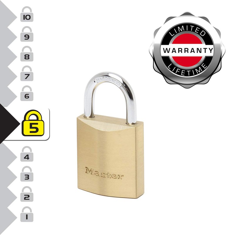 Master Lock 2930EURD Key Padlock with Extra Thick Solid Brass
