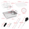 15 Inch Stainless Steel Roasting Pan with V-Shaped Rack and