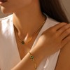 Niaspi Four Leaf Clover Bracelet for Women 18K Gold Plated