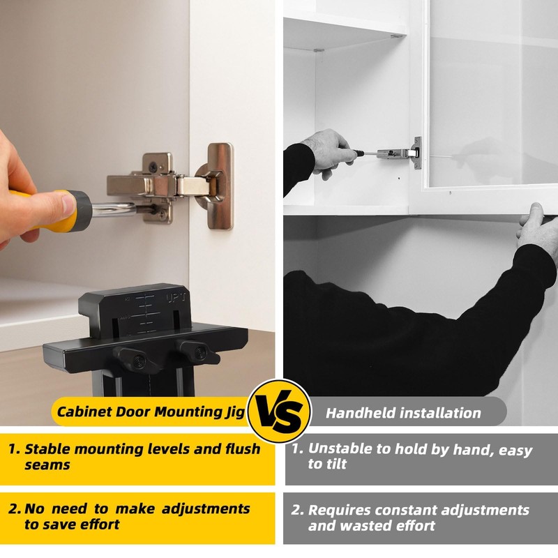 Cabinet Door Installation Positioner, Adjustable Cabinet Hardware Jig, Versatile Hardware