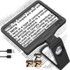 30X 6X Rechargeable Magnifying Glass for Reading, Large Full Page
