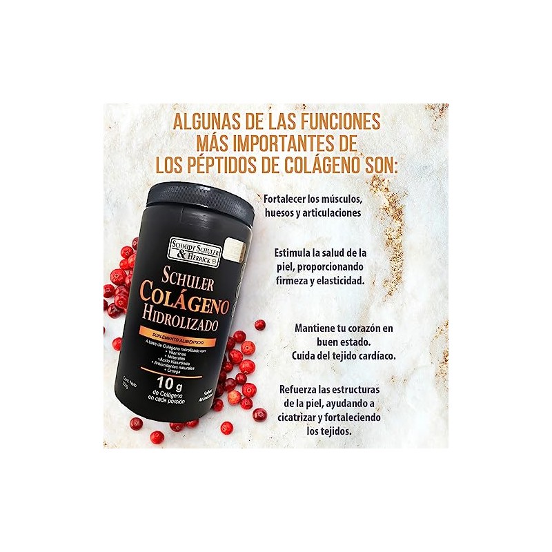 SCHULER Schuler Colágeno Hidrolizado Sabor Arándano De 500g Suplemento Para