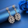 Zinc mecresh Wedding Teardrop Dangle Earrings Crystal Rhinestone Beaded Chandelier