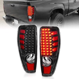 AmeriLite for 2004-2012 Colorado/Canyon LED Pure Black Replacement Tail Lights Set - Passenger and Driver Side