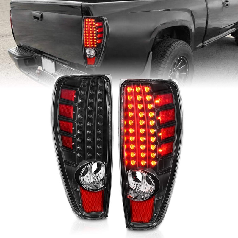 AmeriLite for 2004-2012 Colorado/Canyon LED Pure Black Replacement Tail Lights
