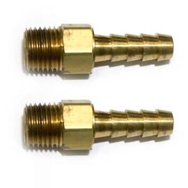 Eopzol FMS145 Brass Hose Fitting Connector 5/16 Inch Swivel Barb x 1/4 Inch Male NPT End Replacement for Interstate Pneumatics, 2-Pack