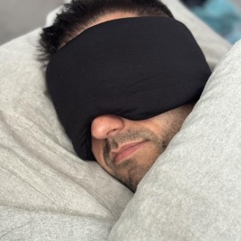 Ayus Wellness Organic Cotton Sleep Mask - Vegan, Light-Blocking, Breathable, Ideal for Improving Sleep Quality
