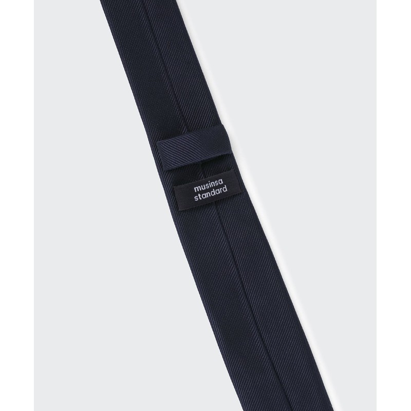 Musinsa Standard Silk Slim Solid Tie [Dark Navy]