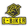 2 x 10cm E-Biker Lightning Bolt Vinyl Stickers - Yellow