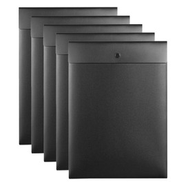 VANRA Vertical Lever Arch File Poly File Envelope Plastic Project Folder with Snap Closure for A4 Letter Size Paper (Black)