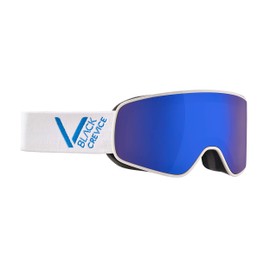 Black Crevice Unisex - Schladming Adult Ski Goggles White/Blue, Size L (Head Circumference 58-61cm)