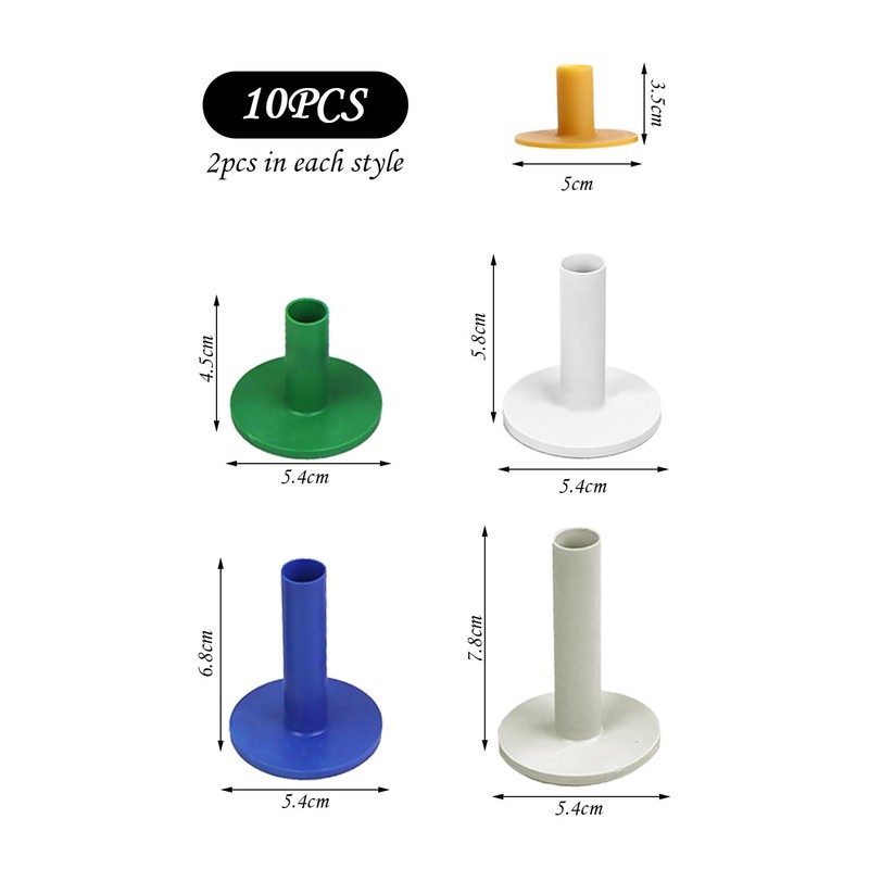 FDGGT 10pcs Rubber Spikes Golf Accessories Golf Tees Golf Practice