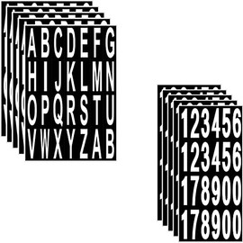 10 Sheet 3 Inch Mailbox Numbers and Letters Cut Classic Style Self-Adhesive Vinyl Waterproof Stickers Letter Decals Sticky for Outside Signs, Window, Door, Car, Truck, Home, House Address (White)