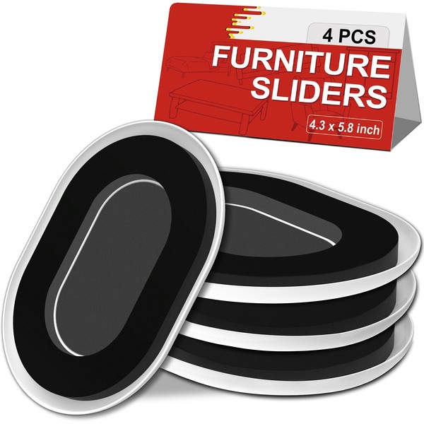 NIUXX 4Pcs Reusable Furniture Sliders for Carpet, Moving Gliders with