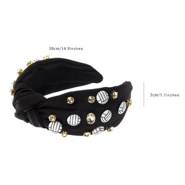 scicent Rhinestone Headband Diamond Embellished Hair Bands Wide Knotted Head Bands Non-Slip Hair Hoops Wedding Hair Accessories for Women Girls - 26329