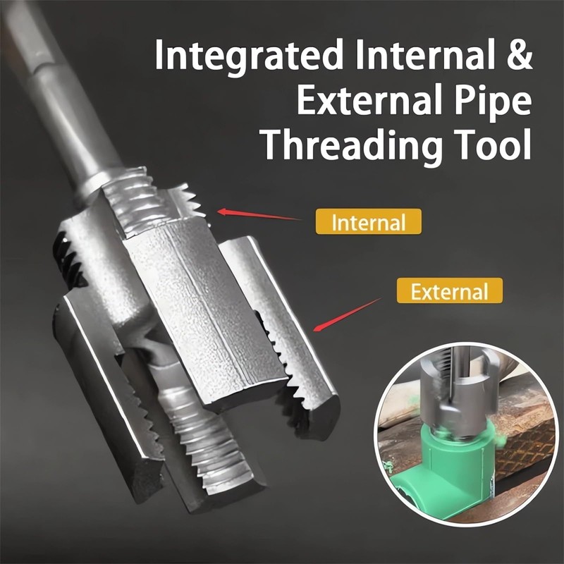 2 in 1 Integrated Internal & External Pipe Threading Tool