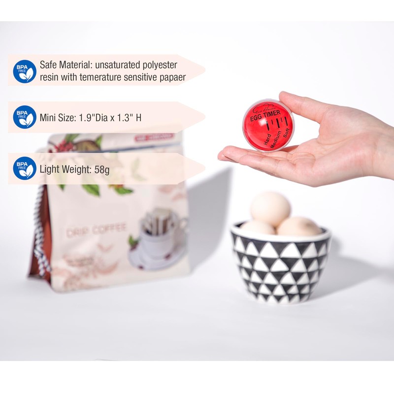 Egg Timer for Boiling Eggs, Color Changing Egg Boiler Timer